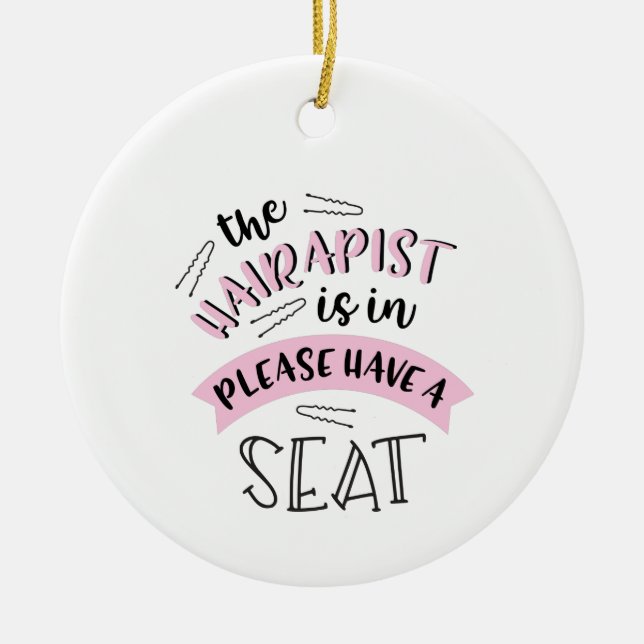 Der Hairapist Keramik Ornament (Vorne)