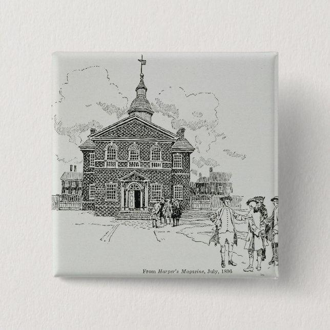 Der Hall Philadelphia des Tischlers Button (Vorderseite)