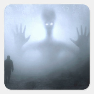 Der Halloween-Albtraum Quadratischer Aufkleber