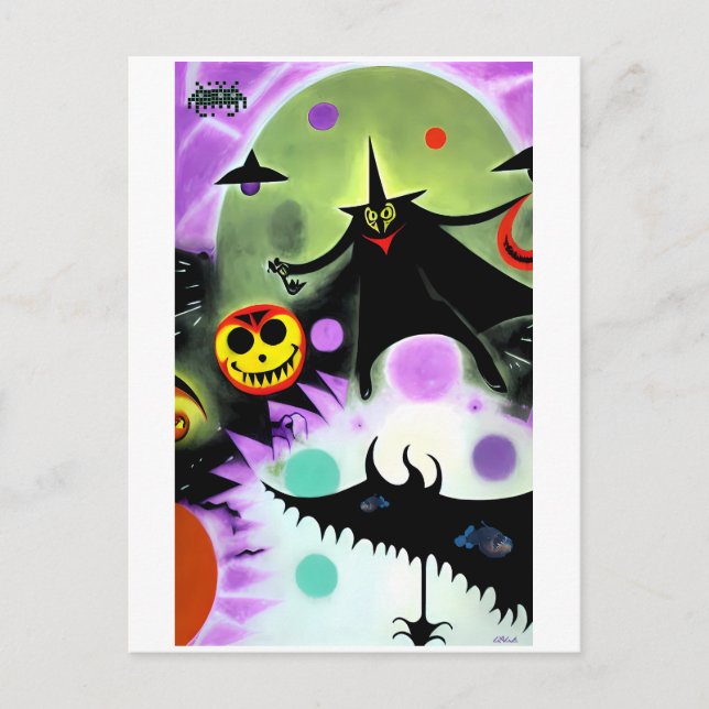 Der Halloween-Traum Postkarte (Vorderseite)