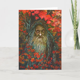 Der Halloween-Waldgeist Feiertagskarte