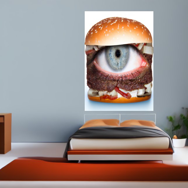 Der Hamburger sieht Sie an | AI Art Poster (Von Creator hochgeladen)
