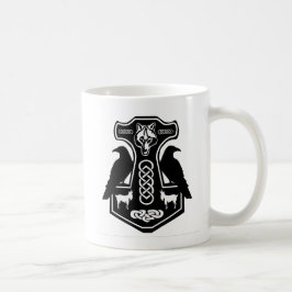 Der Hammer des heidnischen Thors mit der Kaffeetasse