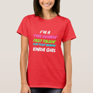 Der Hanes der rosa Drinkin ein bisschen T-Shirt
