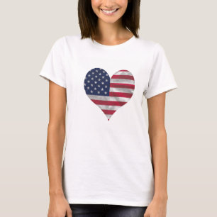 Der Hanes der USA-Flaggen-Frauen T - Shirt
