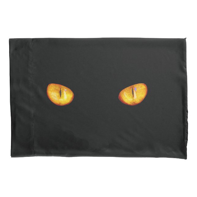 Der harte Blick auf die goldene Bombay-Katzenaugen Kissenbezug (Vorderseite)