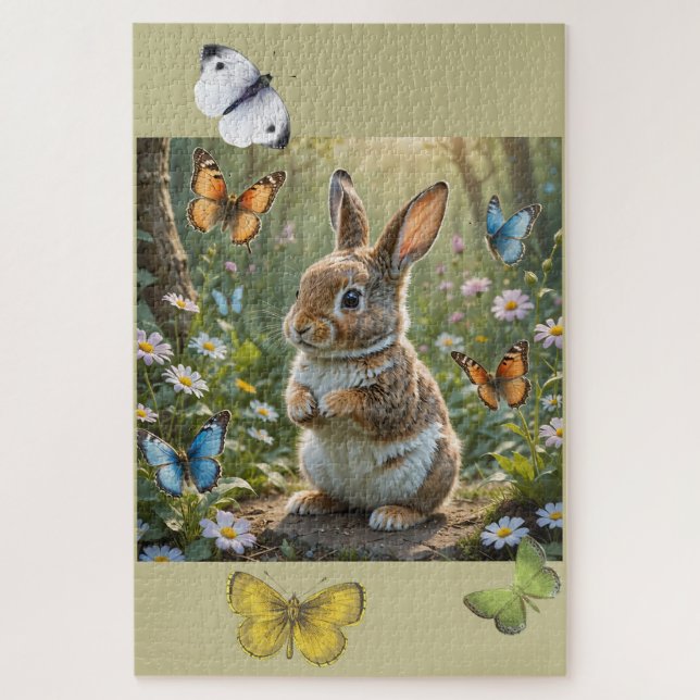 Der Hase und die Schmetterlinge (Vertikal)