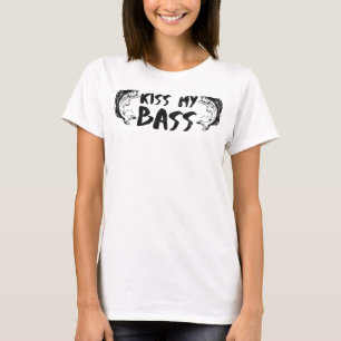 Der Hasen küsst mir den schwarzen Bass-Text mit Ba T-Shirt