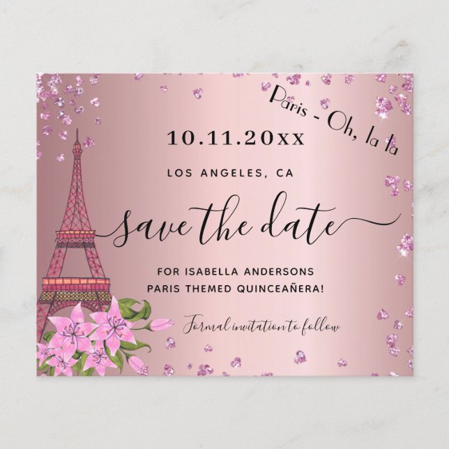 Der Haushalt für die Königsblüte in Rosa Save the  Flyer (Vorne)