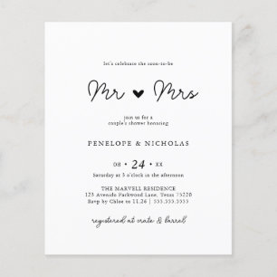 Der Haushalt wird bald Mr. & Mrs. Couple Brautpart