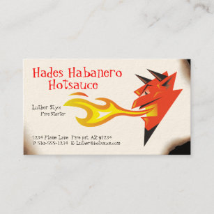 Der Head_Hot Sauce_Spicy des brennenden Teufels Visitenkarte