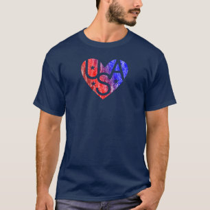 Der Heart® USA-Liebhabers T-Shirt