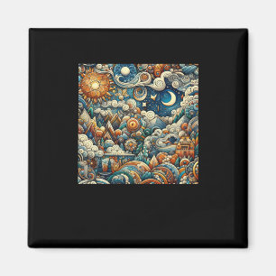 Der Heaven-Palast-Aufkleber Magnet