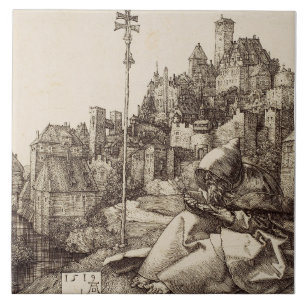 Der Heilige Antonius liest von Albrecht Dürer Fliese