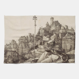 Der Heilige Antonius liest von Albrecht Dürer Geschirrtuch