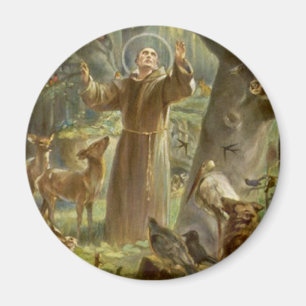 Der heilige Franz von Assisi predigt den Tieren Magnet