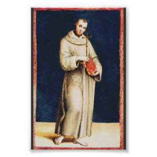 Der heilige Franz von Assisi von Raffael Renaissan Fotodruck