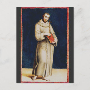 Der heilige Franz von Assisi von Raffael Renaissan Postkarte