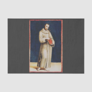 Der Heilige Franz von Assisi von Raffael Renaissan Seidenpapier