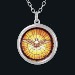 Der Heilige Geist (Bernini) Versilberte Kette<br><div class="desc">Darstellung des Christlichen Heiligen Geistes als Taube, von Gian Lorenzo Bernini, in der Apsis des Petersdom, c. 1660. Die Fotografie wird folgenden Faktoren zugeschrieben: Dnalor 01. Der Heilige Geist, auch bekannt als der Heilige Geist, ist ein Aspekt oder Agent Gottes, mit dem Gott mit dem Volk kommuniziert oder auf ihm...</div>