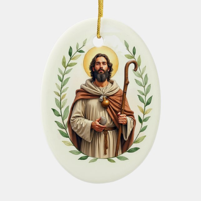 Der Heilige James, der Frieden und der Segen Gotte Keramik Ornament (Vorne)