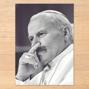 Der Heilige Johannes Paul II. Der große Kommunikat Acryleinladungen