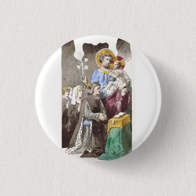 Der heilige Joseph-Patron der Universellen Kirche Button (Vorderseite)