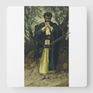 Der Heilige Matthäus von James Tissot Quadratische Wanduhr