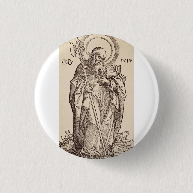 Der Heilige Matthew von Christus und den Aposteln Button (Vorderseite)