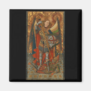 Der Heilige Michael Der Erzengel besiegt Satan Chr Magnet