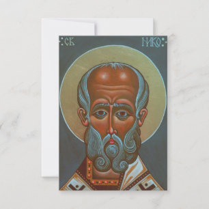 Der heilige Nikolaus der Wundertäter Dankeskarte