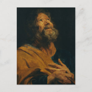 Der Heilige Petrus von Antoon van Dyck Postkarte