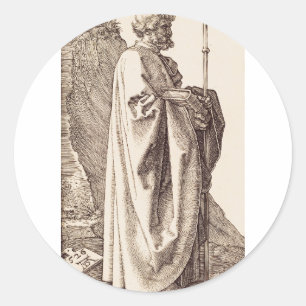 Der Heilige Philippus der Apostel von Albrecht Dür Runder Aufkleber