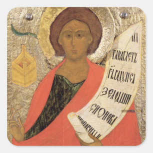 Der heilige Prophet Zacharias Quadratischer Aufkleber