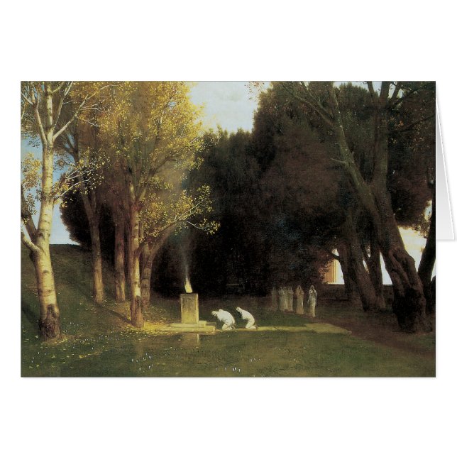 Der heilige Wald, 1882, Arnold Bocklin (Vorderseite (Horizontal))
