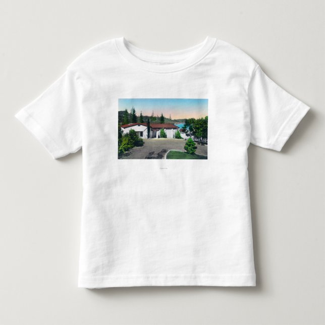 Der heiße Mineralinnenkopfsprung, Bad Kleinkind T-shirt (Vorderseite)