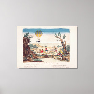 Der Heißluftballon von Jean Pierre Blanchard Leinwanddruck
