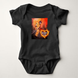 Der Held-Feuerwehrmann-Baby-Ausstattungs-Bodysuit Baby Strampler