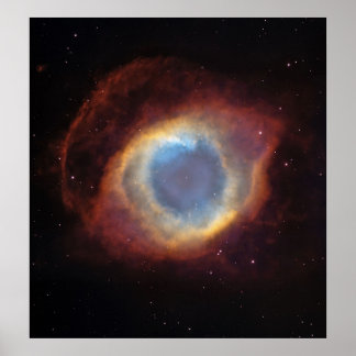 Der Helixnebel: ein gasförmiger Umschlag, der von Poster