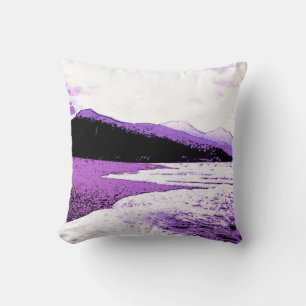 Der helle, violette und lila Strand Kissen