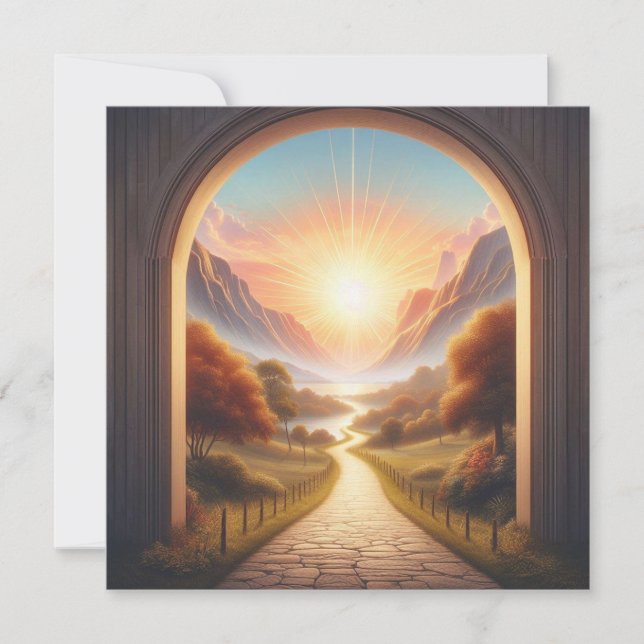 Der helle Weg (Sprichwörter 4:18 ESV) Karte (Vorderseite)