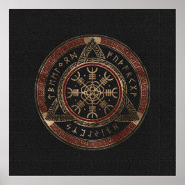 Der Helm des ehrfürchtigen schwarzen und roten Led Poster