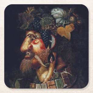 Der Herbst, Arcimboldo Rechteckiger Pappuntersetzer