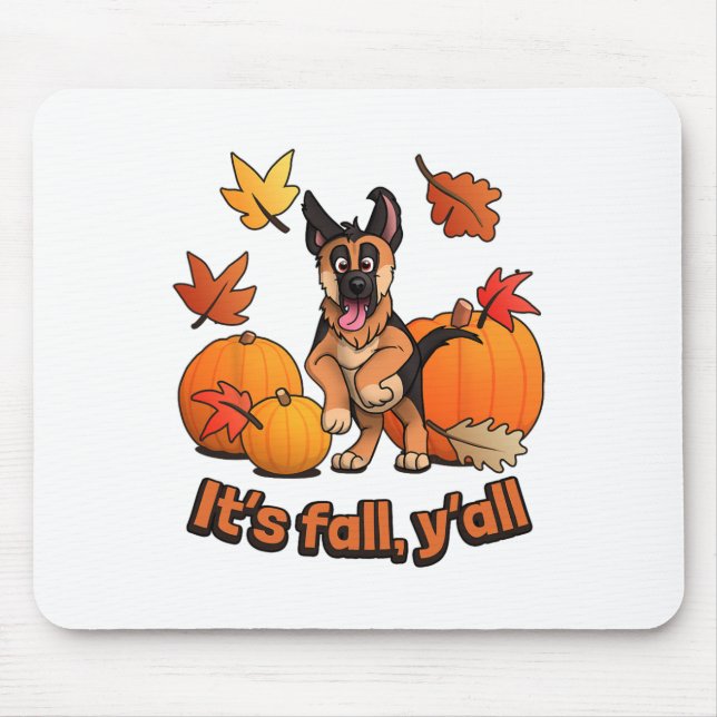 Der Herbst-Berg-Welpe Mousepad (Vorne)