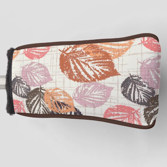 Der Herbst Blätter auf Beige. Golf Headcover (Vorderseite)