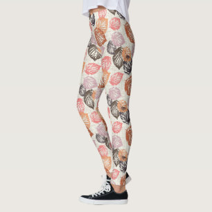 Der Herbst Blätter auf Beige. Leggings