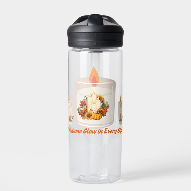 "Der Herbst glüht in jeder Seite Trinkflasche (Vorderseite)