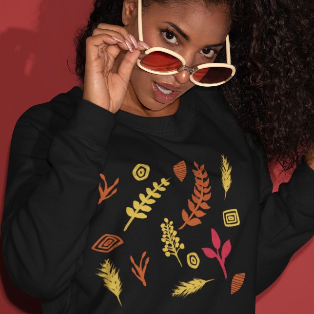 Der Herbst hinterlässt abstraktes Design Sweatshirt (Von Creator hochgeladen)
