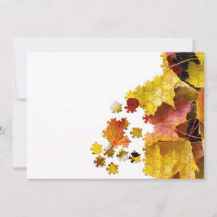Der Herbst hinterlässt ein Puzzle-Look-Bild
