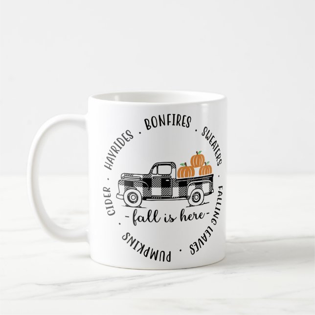 Der Herbst ist da Kaffeetasse (Links)